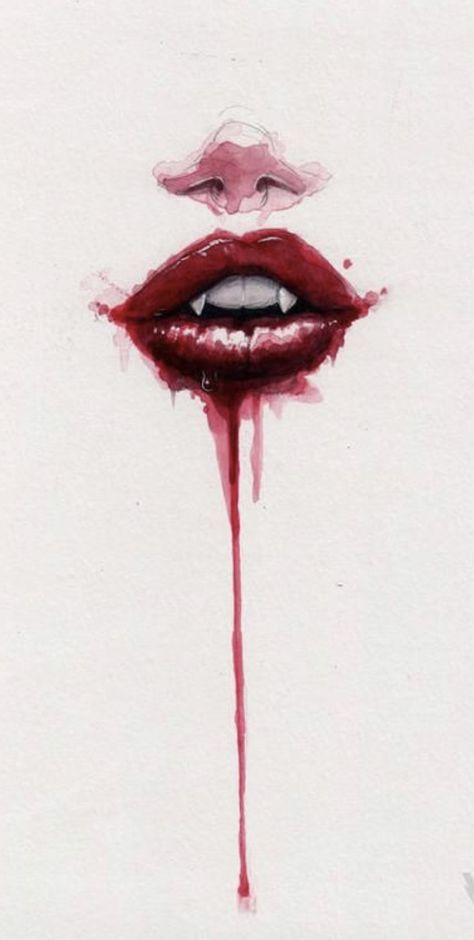 Vampire Drawings, Blood Art, Vampire Art, Dark Art Drawings, Cool Art Drawings, Sketchbook Art Inspiration, Art Inspiration Drawing, A Drawing, Art Drawings Sketches