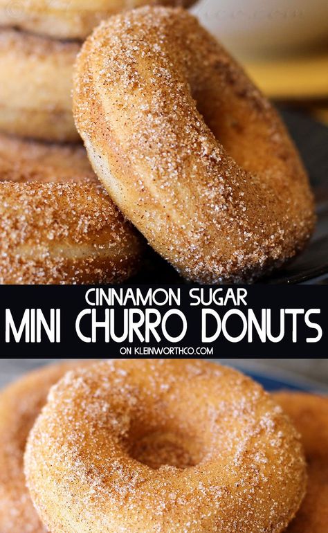 Homemade Donut Recipe, Donut Maker Recipes, Mini Donut Recipes, Churro Donuts, Homemade Donut, Donuts Recipes, Mini Donuts Maker, Easy Donut Recipe, Easy Donuts