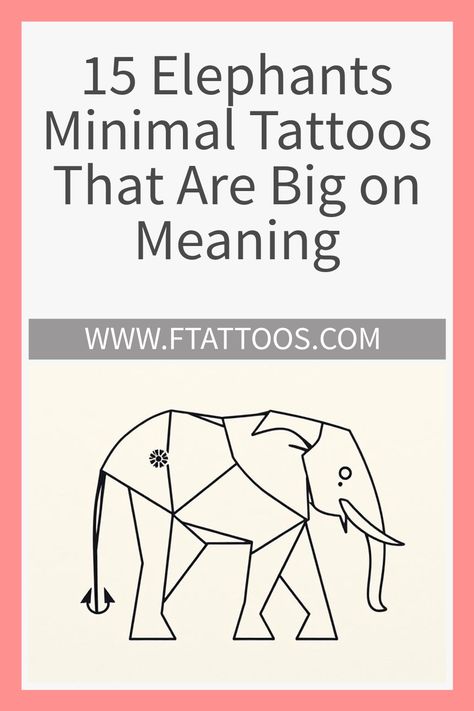 Learn about 15 meaningful elephant minimal tattoos that symbolize strength and loyalty, but which design will resonate with your personal journey? Meaning Of Elephant Tattoo, Elephant Tattoos Men, Minimalist Elephant Tattoo, Tattoos For Strength, Tattoos That Symbolize Strength, Elephant Art Tattoo, Simple Elephant Tattoo, Geometric Elephant Tattoo, Elephant Tattoo Meaning