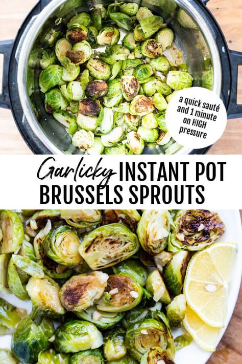 Steamed Brussel Sprouts, Sprout Recipe, Instant Pot Steam, Sauteed Brussel Sprouts, Garlic Marinade, Pot Recipes Healthy, Favorite Dinner, Ideal Protein, Carb Dinner