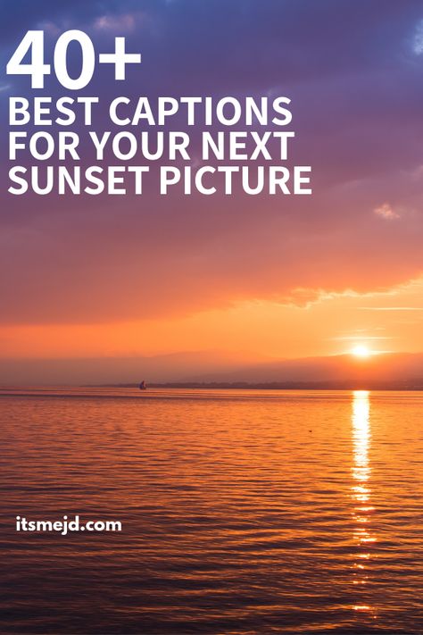 Best Captions Perfect For That Beautiful Sunset Picture #sunsets #sunset #sunsetbeach #sunsetlover #sunsetquotes #sunset_vision #sunset_pics Instagram Caption For Sunset Pic, Sunset Photography Captions, Ocean Sunset Quotes, Insta Captions For Sunset Pics, Sunset Puns, Captions Sunset, Caption For Sunset, Beach Puns, Beautiful Sunset Pictures