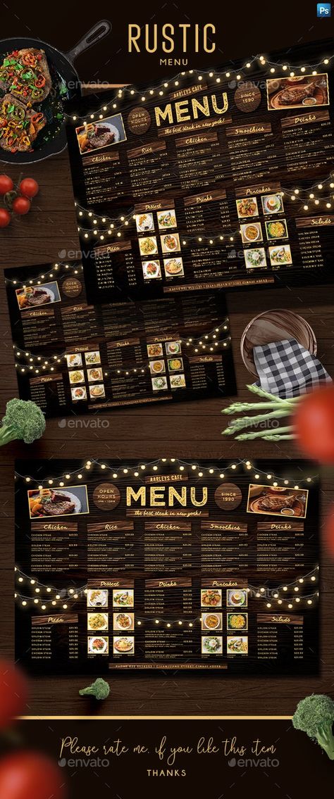 Rustic Menu Board by arifpoernomo | GraphicRiver