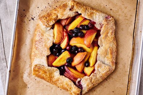 Sourdough Starter Discard, Blueberry Galette, Pie Crust Uses, The Perfect Loaf, Peach Blueberry, Galette Recipe, Cake Mug, Coconut Whipped Cream, Peach Recipe