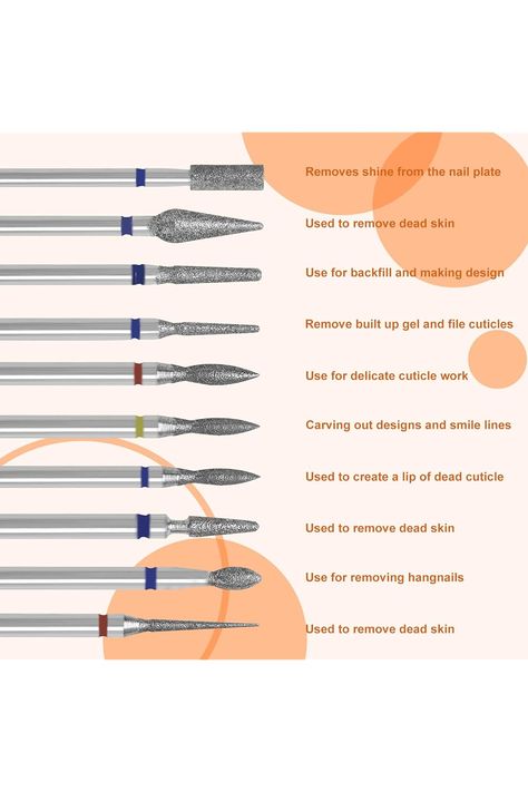 15 Nail Drill Bit Set with 1 Black 5 in 1 Ceramic Nail Drill Bit, Nail Drill Bits And Their Uses, Drill Bits Types For Nails, Nail Bits Guide, Nail Drill Bits Uses, Nail Drill Bits Guide, Best Nail Drill, Acrylic Nail Drill, Nail Business, Acrylic Nails At Home