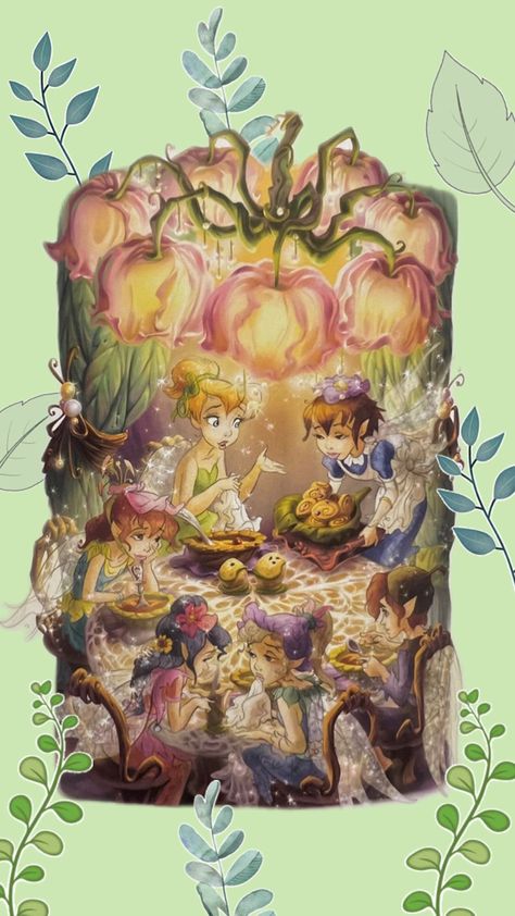 Green |  fairytale | Tinker Bell  | fairies | leaves |  nature | caves Old Disney Fairy Art, Pixie Hollow Wallpaper Iphone, Tinkerbell Books Art, Tinkerbell Books, Disney Fairies Art, Tinkerbell Illustration, Never Fairies, Tinkerbell Art, Tinkerbell Aesthetic