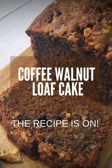 This homely coffee walnut loaf cake is perfect with a cup of coffee to treat yourself in the morning or anytime during the day!  The coffee aromatic and the crunchy walnut bits are match made in heaven.   It is also very easy to make.  Give this coffee walnut loaf a try and spoil yourself! Walnut Loaf Cake, Walnut Loaf, Coffee And Walnut Cake, Coffee Cake Recipes Easy, Loaf Cake Recipes, Walnut Cake, Angel Cake, Coffee Cake Recipes, Loaf Cake