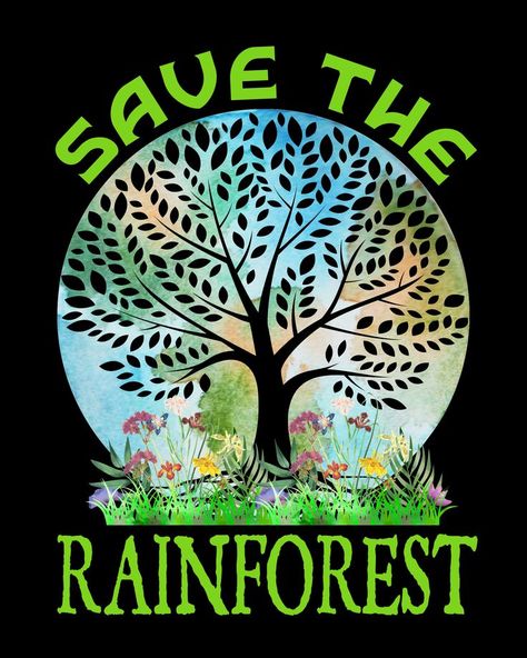 Save The Rainforest, Rainforest Trees, World Environment Day, Environment Day, The Rainforest, Save Earth, Earth Day, Trees, Design