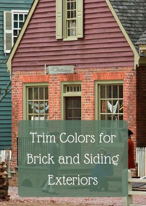 trim color for brick and siding Orange Brick House Exterior, House Trim Exterior, Brick Exterior Colors Schemes, Brick House Trim, Brick And Siding Exterior, Orange Brick Houses, Painted Brick House Exterior, Red Brick House Exterior, Red Brick Exteriors