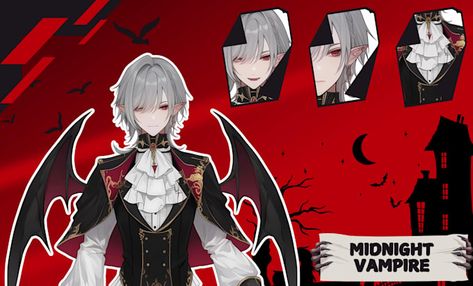 VTUBER CHARACTER VAMPIRE Vampire Vtuber, Character Design, Design