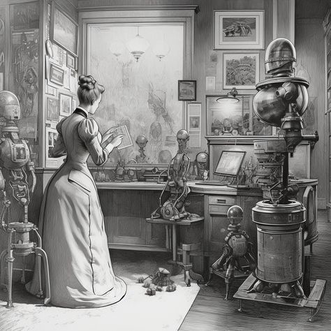 Victorian Retro Futurism, Victorian Spaceship, Victorian Futurism, Mad Scientists, Steampunk Fantasy, Retro Future, Retro Robot, Dream Land, Alien Concept