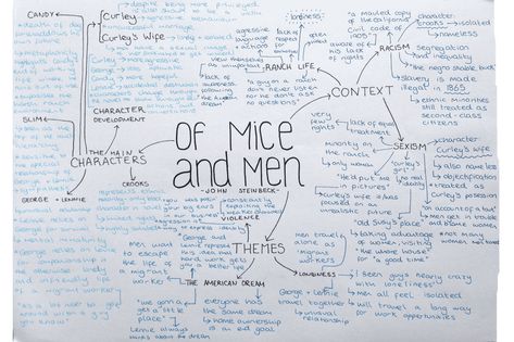 English Revision Notes Gcse, Of Mice And Men Revision, Mice And Men Quotes, Revision Techniques, Gcse English Literature, Mice And Men, Exam Study Tips, Revision Notes, Essay Writing Skills