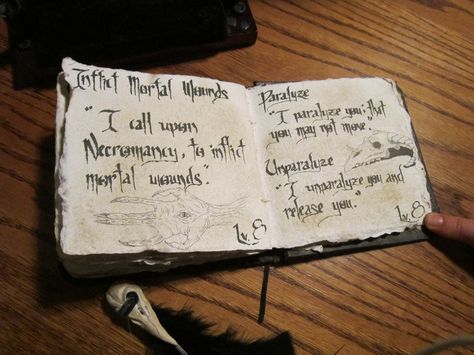 Necromancer Spellbook Interior Page by ~Perplexity66 on deviantART Necromancer Spellbook, Necromancer Book, Larp Diy, Witch Coven, Diy Props, Book Of Shadow, Dark Arts, A Witch, Spell Book