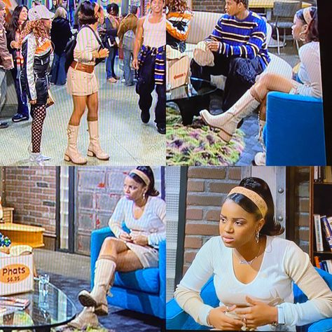 Breanna One On One Outfits, One On One Tv Show Kyla Pratt Outfits, Kyla Pratt 2000s, Kyla Pratt, 2000s Fits, Black 90s Fashion, 2000 Outfits, Fran Fine Outfits, 90s 2000s Fashion