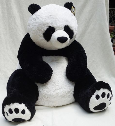 Hugfun International Jumbo Panda Bear Plush Stuffed Toy 36" 3 Ft Tall with Tags | Stuffed toy ... Ty Stuffed Animals, Giant Stuffed Animals, Giant Teddy Bear, Animals For Sale, Unicorn Stuffed Animal, Pets For Sale, Cool Gear, Cuddly Toy, Cute Toys