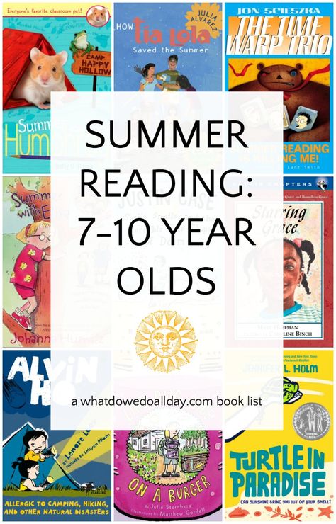 Great summer book list for kids ages 7-10. (2nd-5th grade) All are summer-themed chapter books. #summerreading Books Summer, Summer Reading Lists, Summer Learning, Grade Book, Books For Boys, Fun Craft, Book List, School Reading, Children's Literature