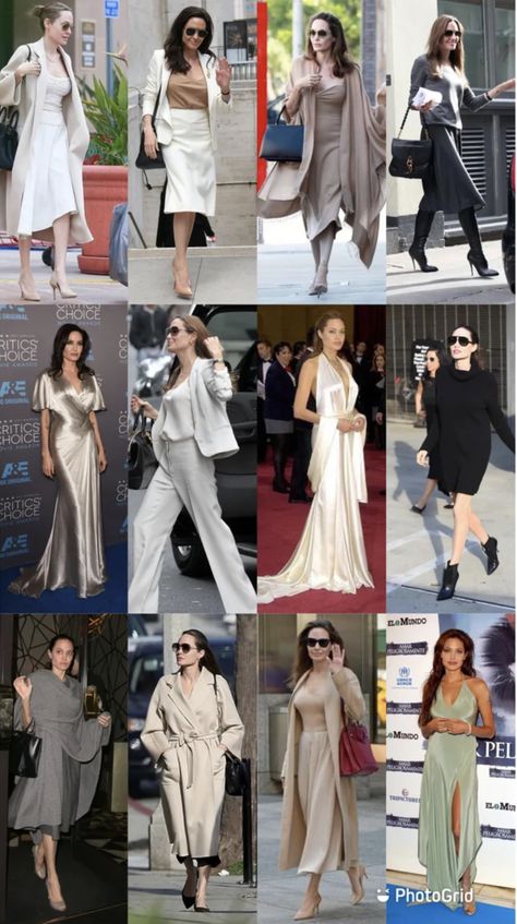 Angelina Jolie Clothing Style, Angelina Jolie Kibbe, Casual Ingenue Style, Free Spirit Chic Outfits, Angelina Jolie Aesthetic Outfits, Kibble Natural Style, Flamboyant Natural Fall, Flamboyant Natural Fall Outfits, Angelina Jolie Outfits Casual