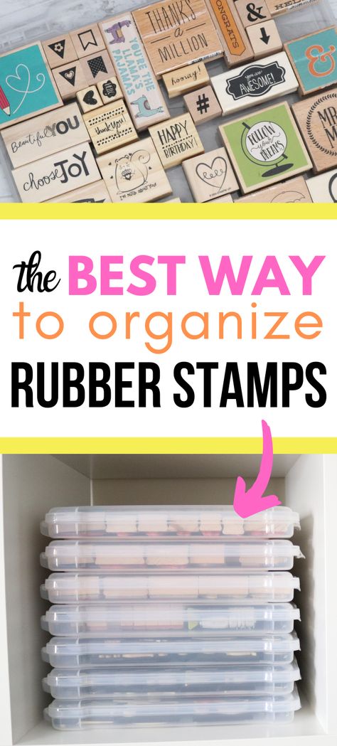 Stamp Storage Ideas, Rubber Stamp Storage, Scrapbook Room Organization, Small Craft Rooms, Craft Spaces, Craft Storage Organization, Scrapbook Storage, Scrapbook Organization, Foam Stamps