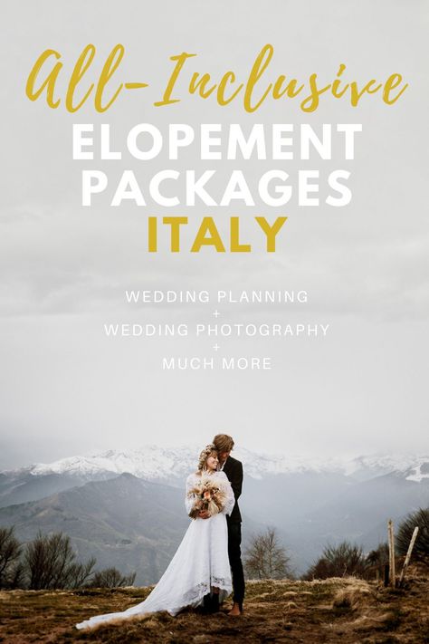 ELOPE IN ITALY WITH OUR ALL-INCLUSIVE ELOPEMENT PACKAGE. Head over to the blog post for more details. . #italianwedding #italyelopement #destinationweddingitaly Elope In Italy, Italian Elopement, Tuscany Wedding Venue, Destination Wedding Italy, Amalfi Coast Wedding, Wedding In Italy, Dinner Meal, Elopement Packages, Winter Elopement