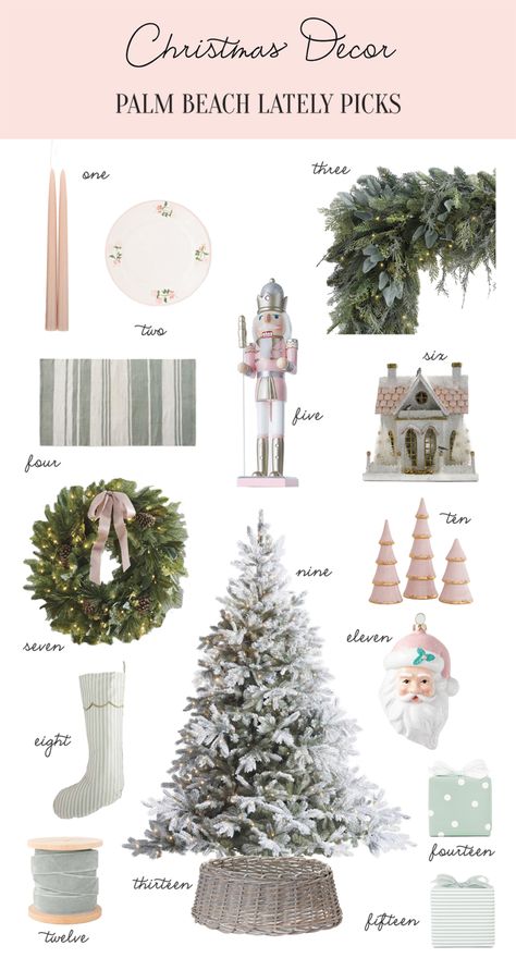 1. Blush Pink Candle sticks / 2. Dondola x Grace Rose Farm Floral Dinner Plate / 3. Grandin Road Faux Prelit Cordless Garland /... Green And Pink Christmas Decor, Blush Pink Christmas, Blush Christmas, Green And Pink Christmas, Pink Red And Green Christmas, Blush Christmas Decor, Blush Pink Christmas Decorations, Pink And Green Christmas, Pink And Green Christmas Decor