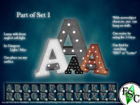 The Sims Resource - Light Up Alphabet Letters Set 1: A Sims 4 Letters For Wall, Sims 4 Alphabet Letters Cc, Sims 4 Letter Decor, Sims 4 Cc Wall Letters, Sims 4 Cc Letter Decor, Sims 4 Cc Lights Ceilings Patreon, Sims 4 Wall Letters, The Sims 4 Lights Cc, Sims 4 Letters Cc