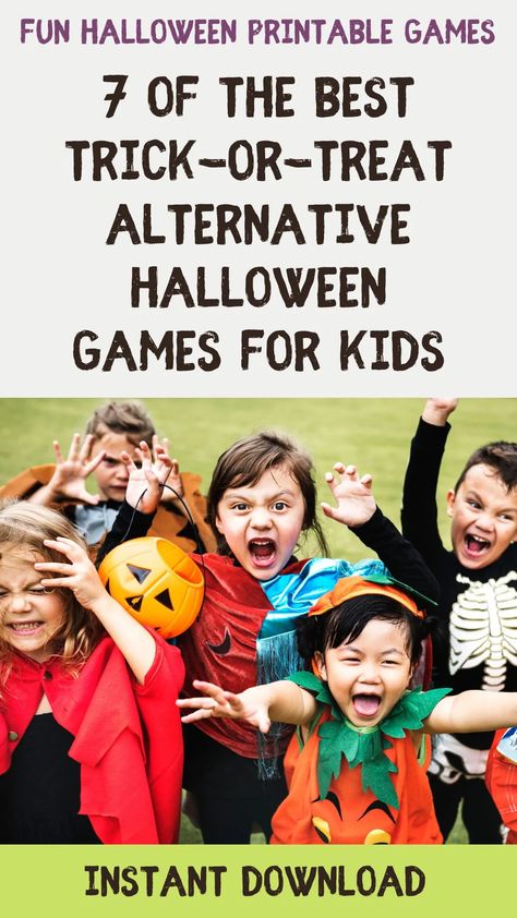 Trick Or Treat Games For Kids, Host A Halloween Party, Trick Or Treat Games, Halloween Scavenger Hunt, Games For Children, Spooky Costumes, Dance Games, Halloween Games For Kids, Scavenger Hunt For Kids