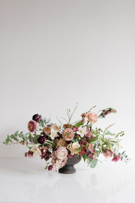 Compote Centerpiece, Floral Workshop, Flower Workshop, Burgundy And Blush Wedding, Wedding Floral Centerpieces, Bouquet Arrangements, Floral Arrangements Wedding, One Year Ago, Floral Centerpieces