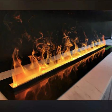 Style Electric Fireplace, Fireplace Craftsman, Fireplace Heater Tv Stand, Fireplaces Tv, Water Vapor Fireplace, Vapor Fireplace, Fireplace Electric, Fake Fireplace, Under Tv