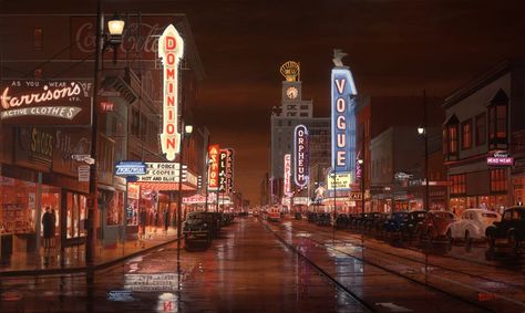 Brian Croft - Theatre Row, Granville St., Vancouver BC, 1962 Vintage Vancouver, Granville Street, Neon Jungle, Lions Gate, New Westminster, Vintage Neon Signs, Vintage Neon, Western Canada, New West