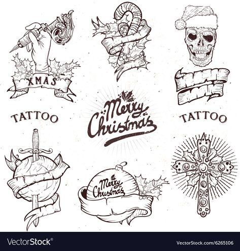 Christmas Tattoo Flash, Christmas Tattoo, Tattoo Prices, Flash Tattoos, Incredible Tattoos, Slot Pragmatic Play, Home Tattoo, Tattoo Set, Holiday Postcards