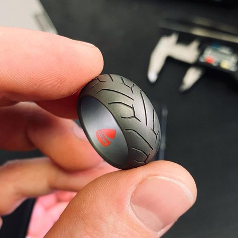 Tire ring, Wedding Ring on Instagram: “Titanium Rosso ll ☺️ #racerings #ducati #panigale #1299 #tirering” Tire Ring, Tire Rings, Mens Sterling Silver Jewelry, American Logo, Cool Rings For Men, Man Ring, Men's Formal Style, Ducati Panigale, Diy Rings