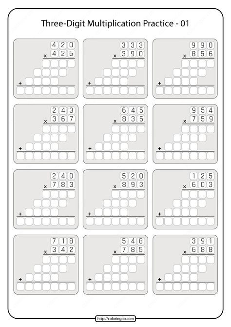 Printable 5th Grade Multiplication Worksheet 01 Maths Worksheets Grade 3 Division, Math 5th Grade, Free Printable Multiplication Worksheets, Multiplication Practice Worksheets, Grade 5 Math Worksheets, Printable Multiplication Worksheets, Math Division Worksheets, Math Multiplication Worksheets, Multiplication Worksheet