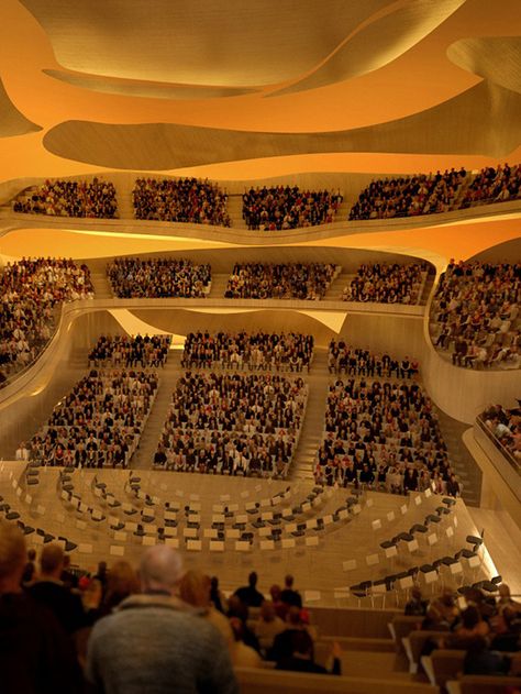 La Philharmonie de Paris - Architecte, Jean Nouvel - ouverture 2015 Magnificent Architecture, Concert Hall Architecture, Theatrical Scenery, Violin Art, Jean Nouvel, Arch Interior, Memorial Museum, Concert Hall, Architectural Inspiration