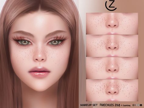 The sims 4 Cc Freckles, Sims 4 Freckles Cc, Sims 4 Cc Freckles, Ts4 Skin Details, Ts4 Skin, Freckles Makeup, Makeup Cc, Skin Details, Sims 4 Cc Makeup