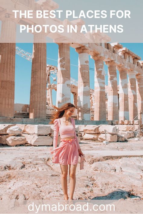 Athens Outfits Summer, Photos To Take In Greece, Outfits For Athens Greece, Athens Instagram Spots, Athens Instagram Pictures, Greece Instagram Pictures, Athens Outfit, Athens Greece Outfit, Trek Outfits