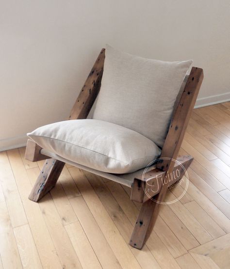 Handmade Chairs Wood, Rustic Lounge Chair, Rustic Lounge, Lounge Chair Living Room, Handmade Wood Furniture, Wood Lounge Chair, Handmade Chair, Chair Lounge, Chair Living Room