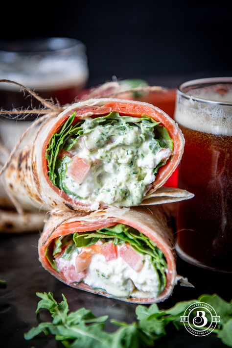 Burrata Burrito with Smoked Salmon and Creamy Beer Pesto - The Beeroness Summertime Salads, Trout Recipes, Lunch Wraps, Cooking Challenge, One Pot Pasta, Beer Recipes, Wrap Sandwiches, Smoked Salmon, Week Meal Plan