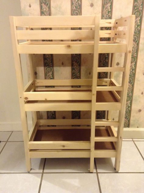 Woodworking Projects Bed, Bunk Bed Ideas, Doll Bunk Beds, Build Your Own Home, Baby Doll Bed, Diy Bunk Bed, Diy Projects Plans, Bookshelf Plans, Triple Bunk