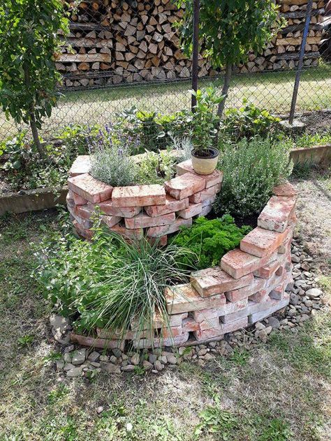 Spiral Garden, Brick Garden, Garden Decor Projects, Have Inspiration, Garden Yard Ideas, March 25, Garden Structures, Garden Cottage, Lawn And Garden