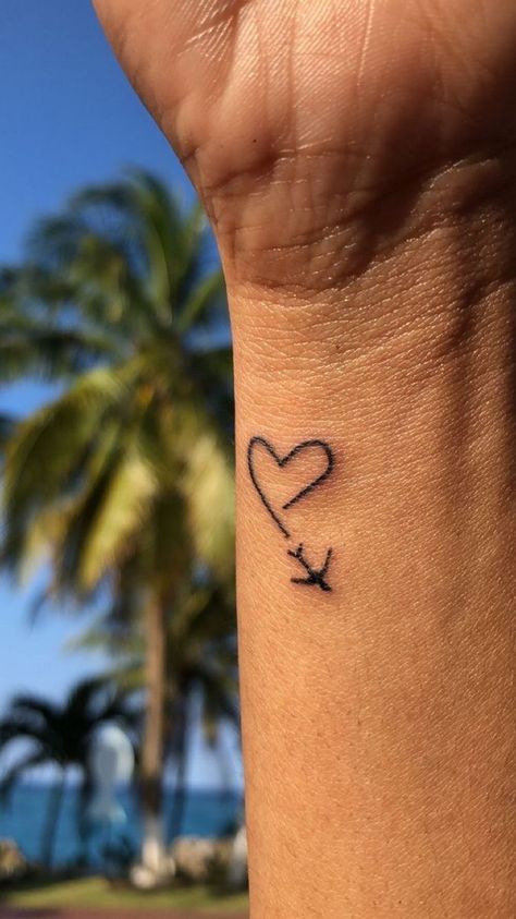 Tiny Tattoos With Meaning, Journey Tattoo, Plane Tattoo, Shape Tattoo, Small Tattoos With Meaning, Small Girl Tattoos, Tiny Tattoo, Trendy Tattoos, Small Tattoo