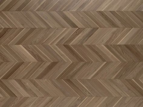 Chevron Pattern Wood, Walnut Flooring, Walnut Floors, Elegant Country, American Walnut, Underfloor Heating, Floor Installation, Chevron Pattern, Wooden Flooring