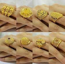 Latest Gold Ring Design For Women 2020, Plain Gold Rings, Gold Ring Design For Women, Ring Design For Women, Heavy Rings, Dubai Jewellery, Gold Ring Indian, Gold Ring Design, Latest Gold Ring Designs