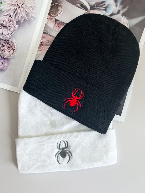 Spider Embroidery, Embroidery Winter, Cool Beanies, Dope Hats, Women Beanie, Casual Halloween, Mens Beanie Hats, Cute Beanies, Trendy Hat