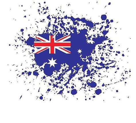 Australia Flag TeeDesing.. Flag Of Australia, Aussie Flag, Australian Flag, Australian Flags, Australia Flag, Ink Splatter, Flag Vector, Australia Day, Paint Splatter