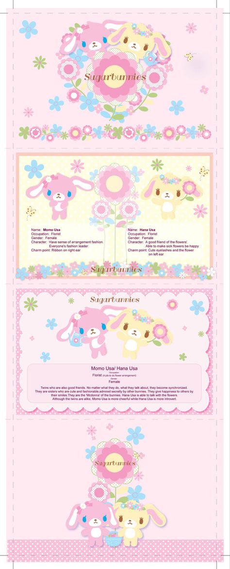 Pink Sanrio Poster, Cutecore Pattern, Jojifuku Wallpaper, Sugar Bunnies Wallpaper, Sugarbunnies Wallpapers, Sugar Bunnies, Kawaii Kei, Vision Board Collage, Sticker Organization