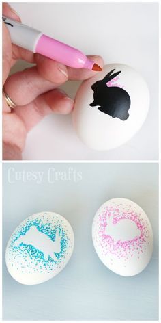 Sharpie Easter Eggs - Fun Easter egg decorating idea! Diy – Velikonoce, Easter Egg Designs, Easter Egg Painting, Easter Inspiration, Easter Projects, Egg Crafts, Egg Designs, Coloring Easter Eggs, Coloring Eggs