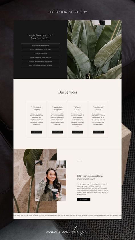 #Tumblr #Virtual_Assistant_Website_Design #Agency_Website_Design_Inspiration #Virtual_Assistant_Branding Virtual Assistant Website Design, Virtual Assistant Branding, Virtual Assistant Logo, Website Minimalist, Virtual Assistant Website, Realtor Website, Marketing Agency Branding, Aesthetic Typography, Minimal Website Design