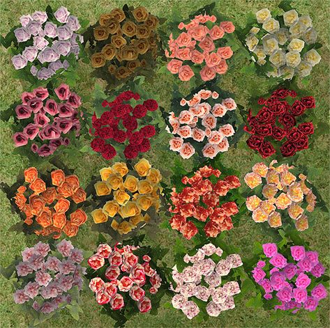 ModTheSims - *Requested* Many Roses on 3 different meshes Sims 4 Cc Bush, Sims 4 Bushes Cc, Sims 4 Cc Flowers, Sims Furniture, Giant Roses, Rose Bush, Cc Finds, All Holidays, Sims 4 Cc