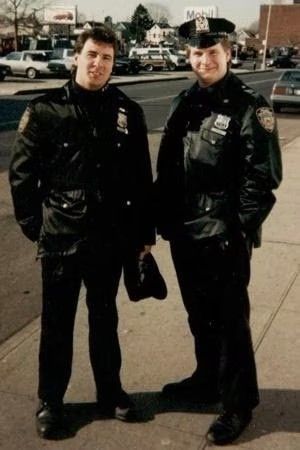 Two Police Officers Standing in the Rough 75th Precinct in Brooklyn in 1996. East New York, New York Police, Our Town, Police Officers, Policeman, Life Drawing, Book Aesthetic, Police Officer, Brooklyn