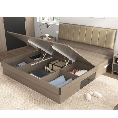 King Sleeping Panel Adult Wooden Single Modern Double King Loft Platform Single Queen Full Size Bed Frame With Storage https://m.alibaba.com/product/1600267738828/King-Sleeping-Panel-Adult-Wooden-Single.html?__sceneInfo={"cacheTime":"1800000","type":"appDetailShare"} King Size Storage Bed Designs, King Size Bed Designs Modern, Plywood Bed Design Modern, Double Bed Design Modern With Storage, Double Bed Design Modern, Storage Queen Bed, Bed Frame Storage, King Size Bed Designs, Plywood Bed