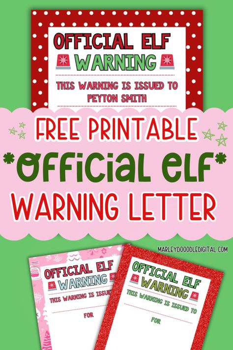 Need to remind your little ones to stay on their best behavior? These 7 free printable Elf on the Shelf warning letters are perfect for giving your elf some authority! Easy to print and use, these official warning letters are a fun way to keep kids on track during the holiday season. Download your free printables today and add a little extra magic to your Elf on the Shelf antics! Elf On The Shelf Letters To Kids, Elf On The Shelf Warning, Bad Behavior Kids, Elf Warning, Family Friendly Christmas Party, Printable Elf On The Shelf, Easy Christmas Party, Elf Notes, Elf Yourself